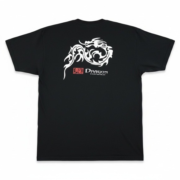 Pro Club Other - Vintage Hawaii Shirt Mens 2XL Black White Dragon Graphic Crew Neck Y2K Pro Club